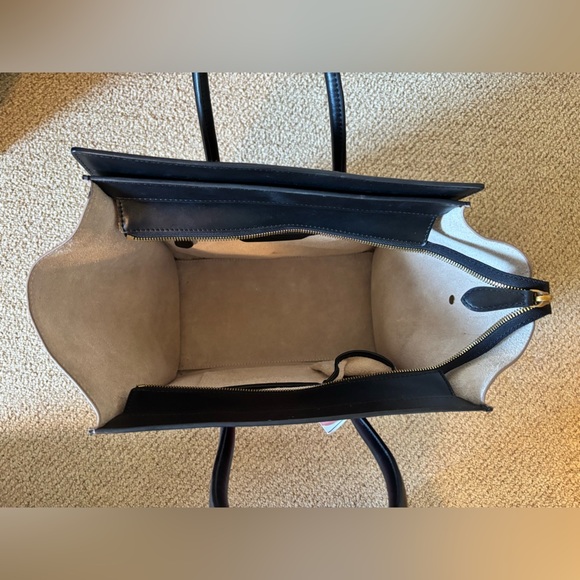 NWT Celine Céline Mini Luggage Tri Colour Color Luggage Travel Leather Tote Bag - Picture 7 of 16